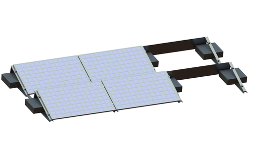 3각 팡판형 지붕 태양 래킹 시스템 바람막이 마운트를 폴딩시키기